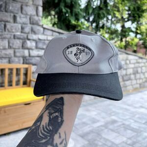 Ashworth 1987 Golf Hat Gray Black Adjustable Strapback Cap